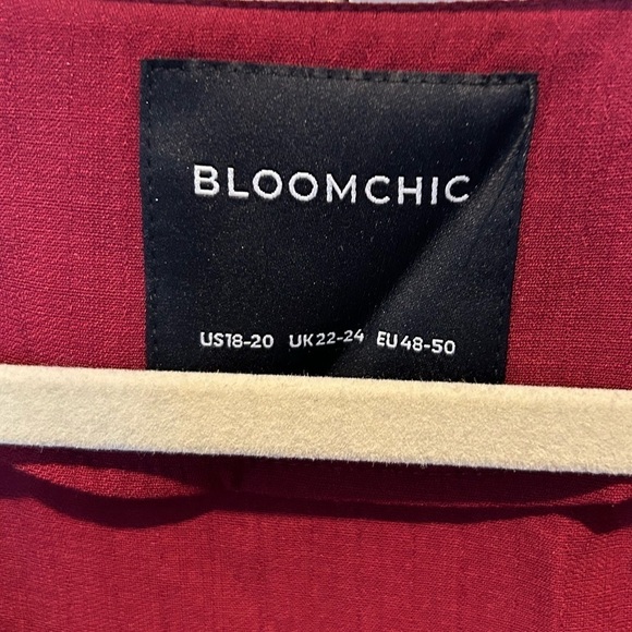 127. NWT Bloomchic Maroon open front jacket/blazer 18/20 - Picture 4 of 7